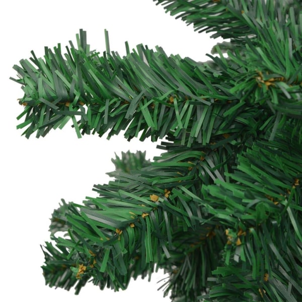 vidaXL Muovikuusi LED-valoilla ja joulupallokoristeilla L 240 cm vihreä Grön