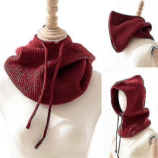 Varm Hette Skjerf Strikket Hette Skjerf Hijab For Vinter
