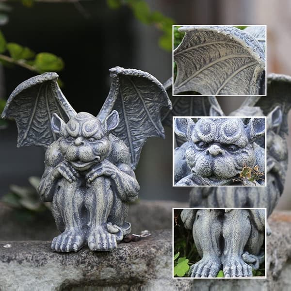 Gargoyle Staty Trädgård Guardian Skulptur Statyett Gotisk inomhus