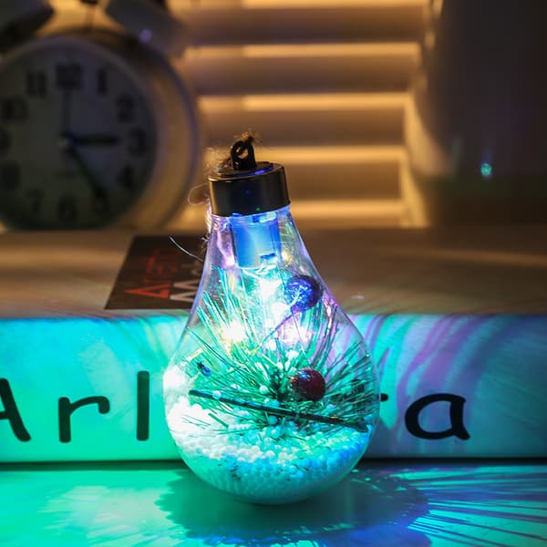 Christmas Led Transparent Julekule Juletrepynt style 5