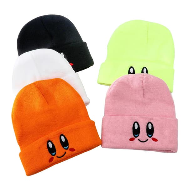 Broderi Kirby Efterår Vinter Hold Varm Kvinder Strikket Hue Sort