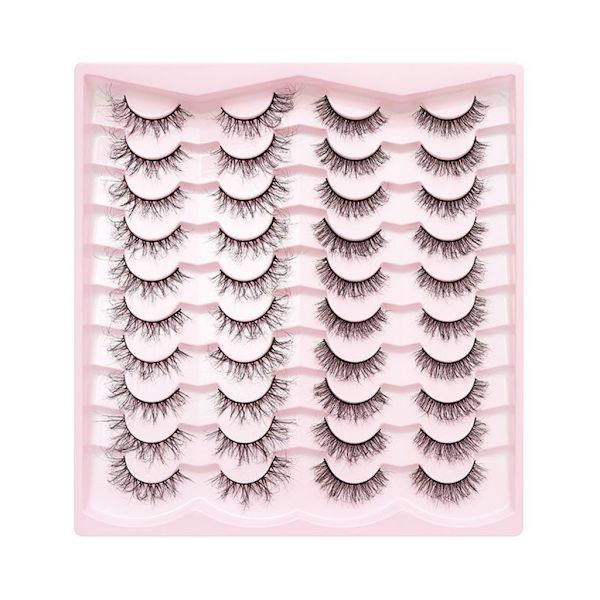 Falska fransar Lösögonfransar Cat-Eye Fransar Faux Mink Fransar Naturligt utseende Fluffiga Wispy fransar som ser ut som förlängningar 1