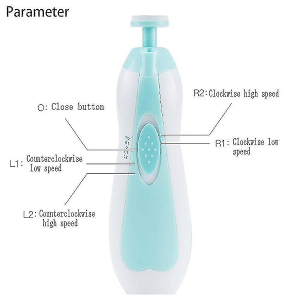 6 i 1 Elektrisk baby neglfilklipper Trimmer for småbarn