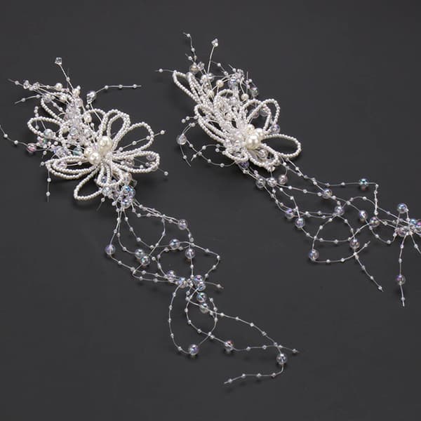Handgjorda pärlor fransade hårnål Mode Elegant Pearl Bride håraccessoarer