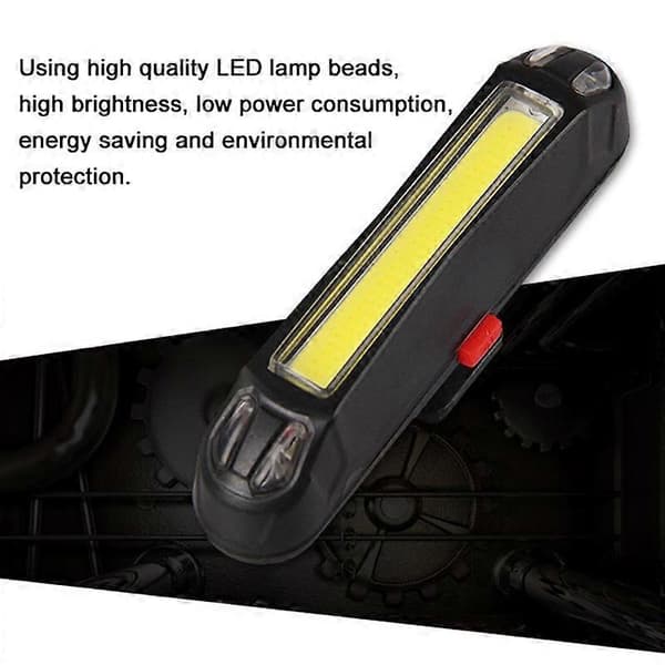 4-pakning USB-oppladbart sykkelbaklys – Supersterkt LED-sikkerhetslys, vanntett baklys for sykkel