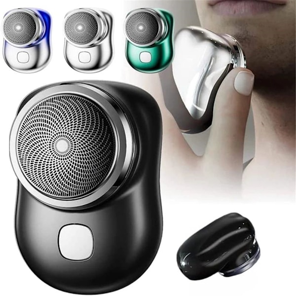 Mini Electric Rakapparat Skäggtrimmer Razor Rakapparat USB Access Present black