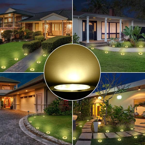 Utomhus Solar Light Garden Ground Exteriör 8 LED 3000K White Wate