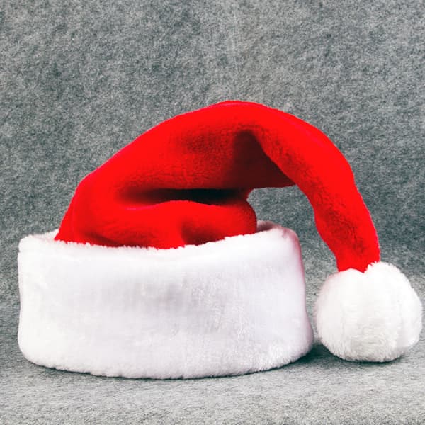 Rød fortykket plysj julelue