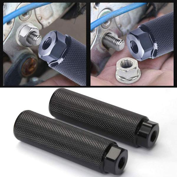 Mountainbikefodstøtter bagpedal Aluminiumlegeringsmateriale til 3/8 tommer, bærer godt, diamantkvalitet, 1 par Purple