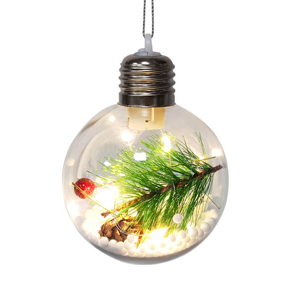 Jul Delikat Transparent Ball Ornament Plast Decorat