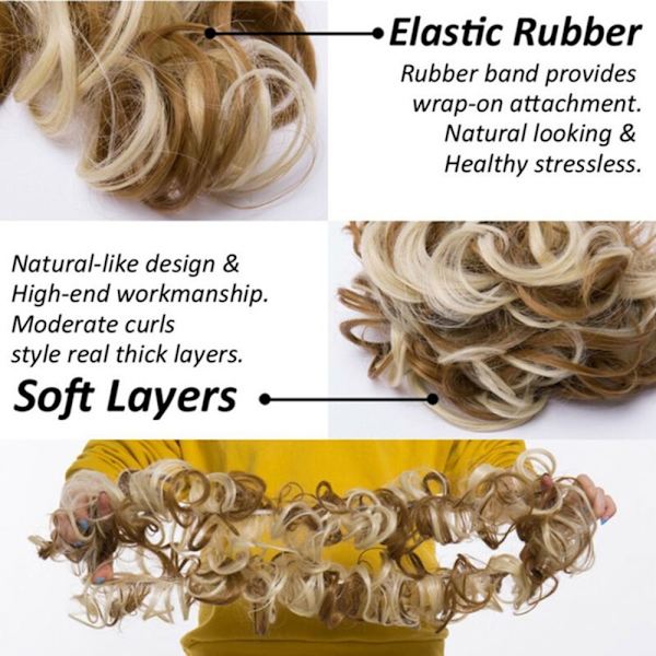 80G Hårbulle Updo Chignon ASH&BLOND