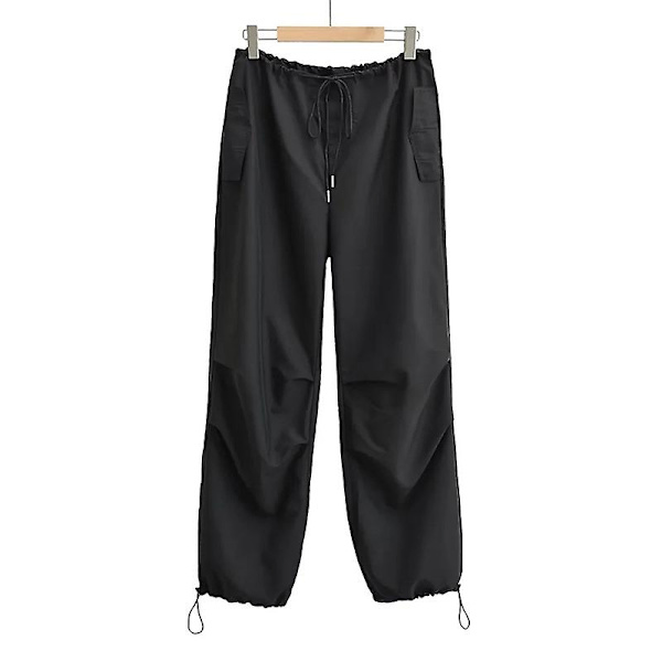 Løse sommerbukser for kvinner ode Beam Casual Bukser Black M