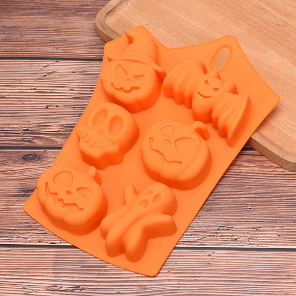 Halloween gresskar silikonform lys kake dekorasjon Fondant onesize