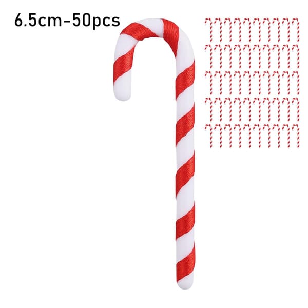 50 stk. juleslikstokke Juletræsdekor 3CM 3CM 3cm