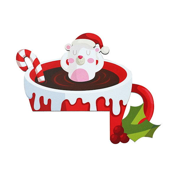 Jul Dörrkarm Dekoration Santa Älg Trä Dörr Hörnskylt Ornament Juldekorationer 2024 Nyårspresenter null - D