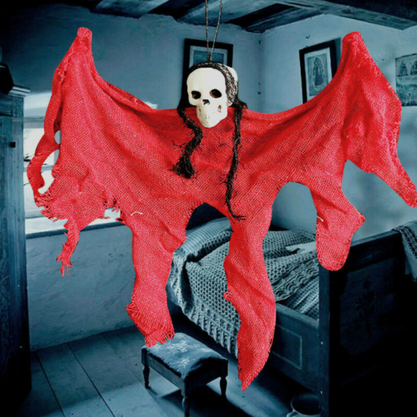 Skull Hanging Ghost Horror Halloween Party Hus Dekorativ Rekvisit purple
