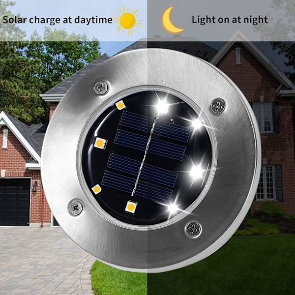 Solar utomhuslampor Vattentäta, 5-pack solenergilampor för utomhus, Solar trädgårdslampor Landskapsbelysning för gräsmatta D