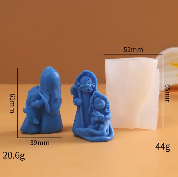 3-pakning DIY – Duftlys Gips Ornament Form