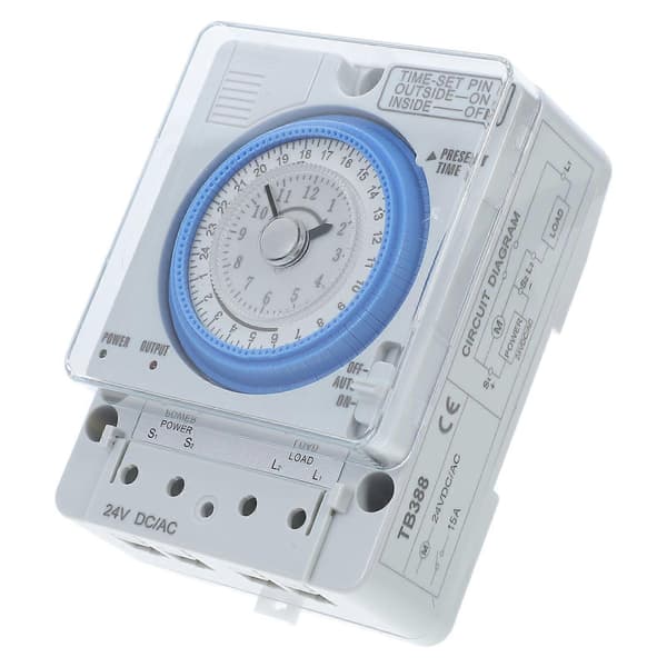 Precise Timer Mekanisk Tidskontrollbrytare Bärbar Timer Hållbar Tidsbrytare Timing Mekanism för Hem Kök (Vit 24VAC/DC)