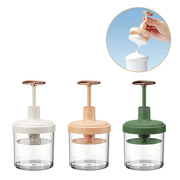 1st Portable Skum Maker Kop Bubble Ansigtsrens Bubbler Ansigts White