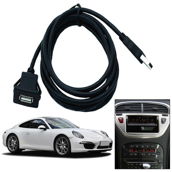 USB-forlengelseskabel Bil Motorsykkel Dashbord Innfelt Panel Lydlinje