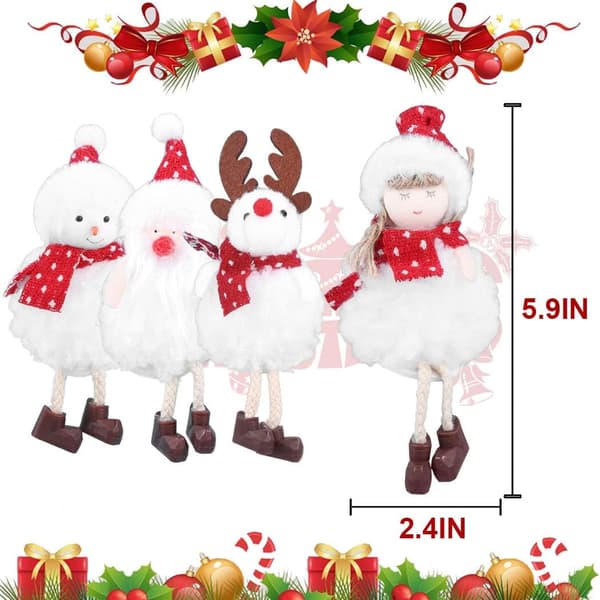 Julgransdekorationer Angel Älg Snowman Santa (Vit)