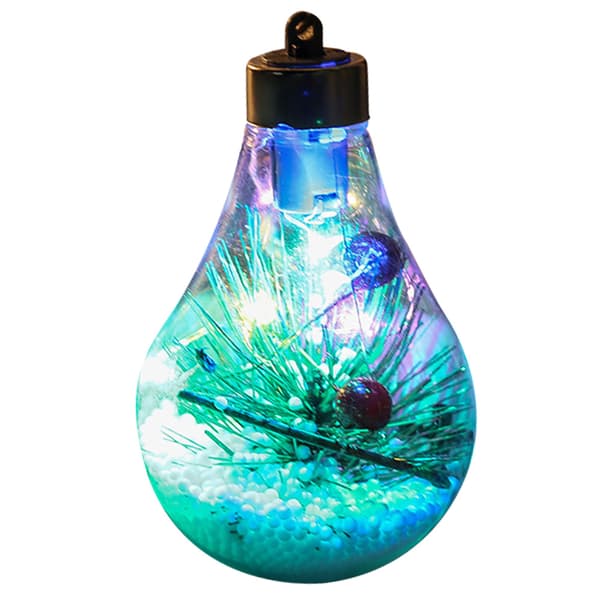 Christmas Led Transparent Julekule Juletrepynt style 5