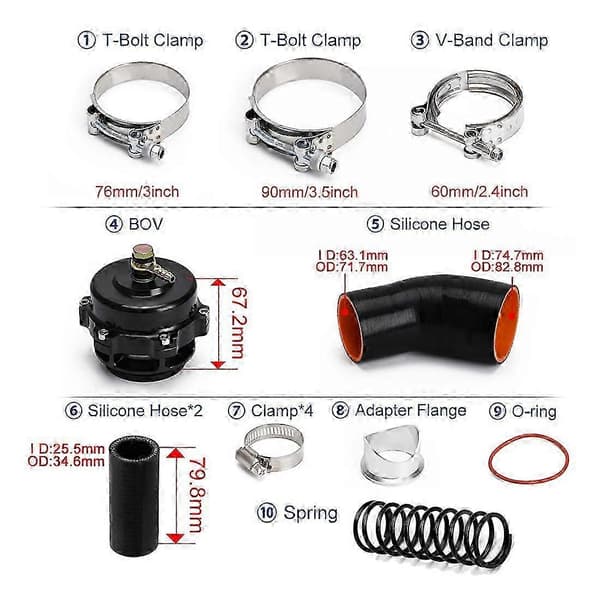 för - N54 Turbo Charge Pipe Kit TiAL 50mm Blow Off Bov E84 E90 E92 E93 135I 335I 335 X1 s20241212250