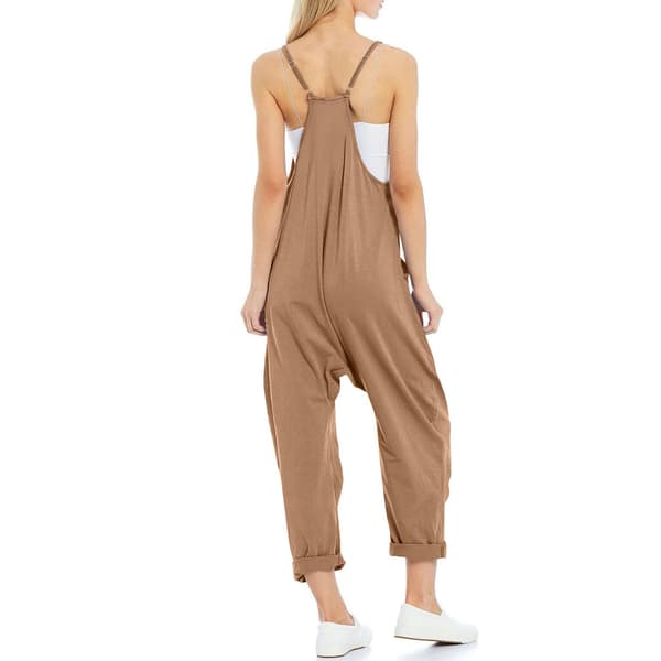 Kaisole jumpsuit med løs glidelås brown m