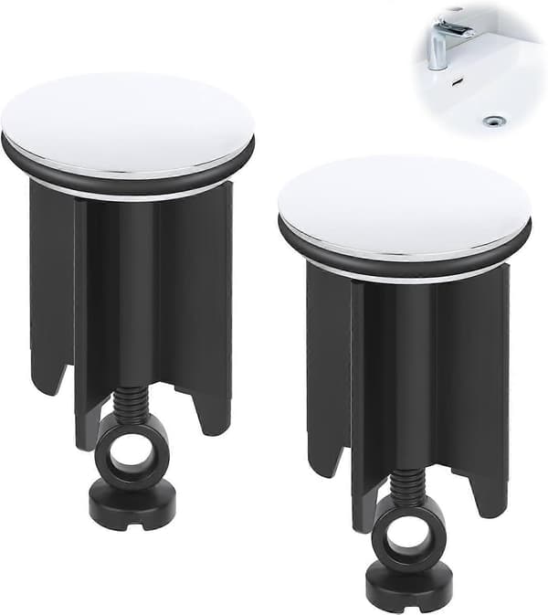 Avløpsplugger, 40MM Vaskepropp for Baderomsvask, Universell Vaskepropp, Høydejusterbar Avløpspropp, Avløpspropper for Kjøkken- og Baderomsvask