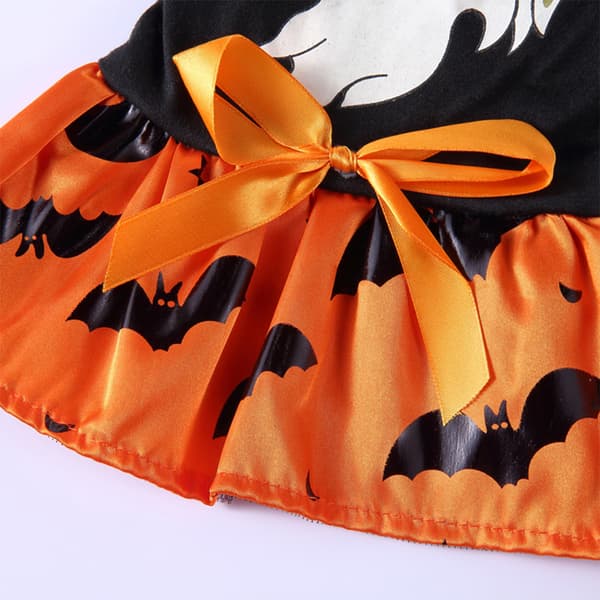 Hundklänning för Halloween semestertema Ghost Bat Mönster Dog XL