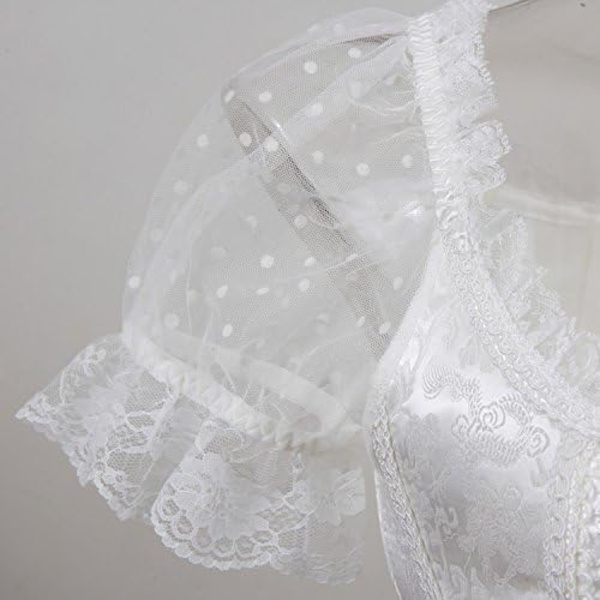 Korsetit naisille Overbust Bustier Top Gothic Sexy Shoulder 8108white M