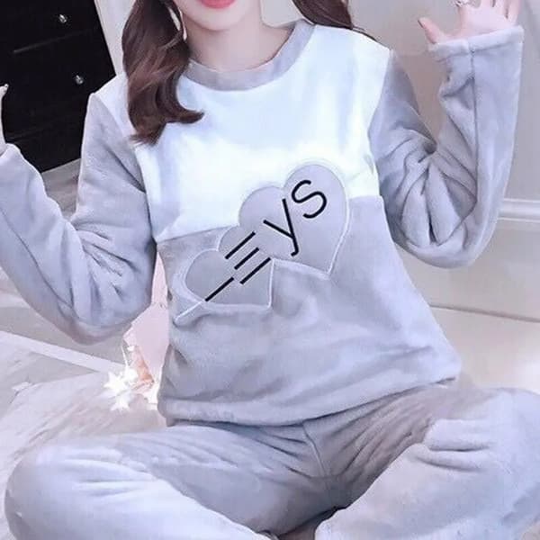 Kvinnors höst vinter varma flanell Kvinnor Pyjamas set Style 10 L