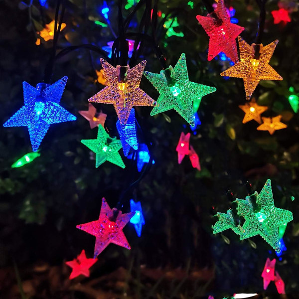 Ulkokäyttöön tarkoitetut aurinkokennovalot 30 jalkaa 50 LED-tähtikeijuvalot