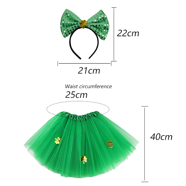 St Patrick's Day Grön pläd hatt och fluga Irish Party