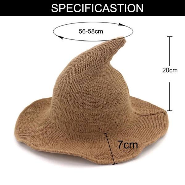 Halloween Häxhatt Fårull Khaki