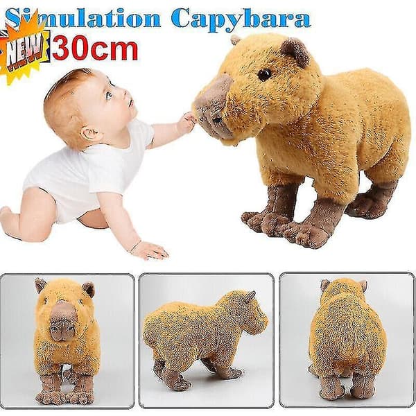 7,8" Simulering Capybara Plyschleksak Gosedjur Söt Plyschdocka Barnpresent