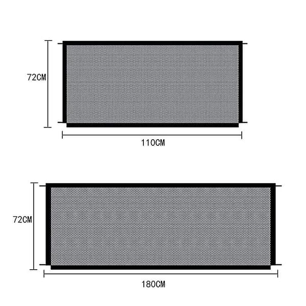 Husholdningers Magic Dog Gate justerbar bredde Kæledyrshegn trappebeskyttelsesnet 1.8M*72CM