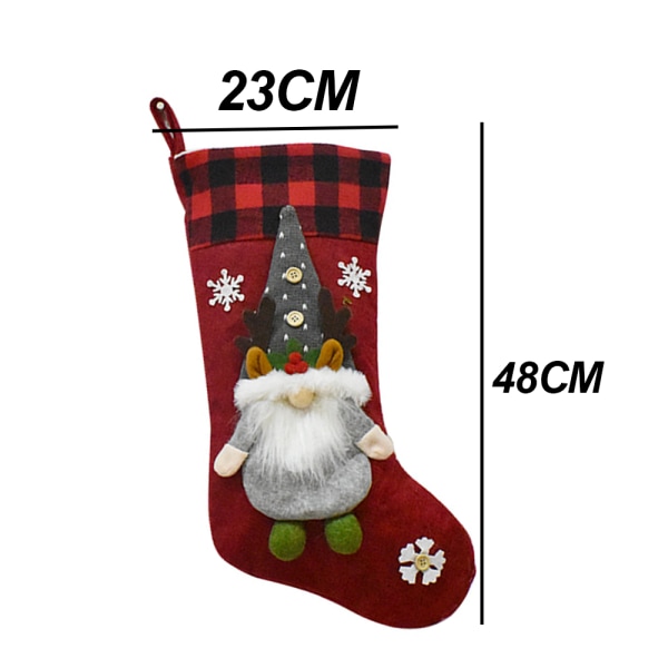 Julestrømpe, 3D Xmas-strømper for peishenging style 3