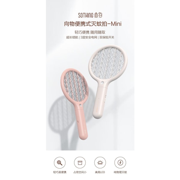 Elektrisk fluesmekker, Mini 2 i 1 Smart Bug Zapper med USB-ladbart stativ, kraftig myggfelle og fluedreper med 3-lags sikkerhet M Pink