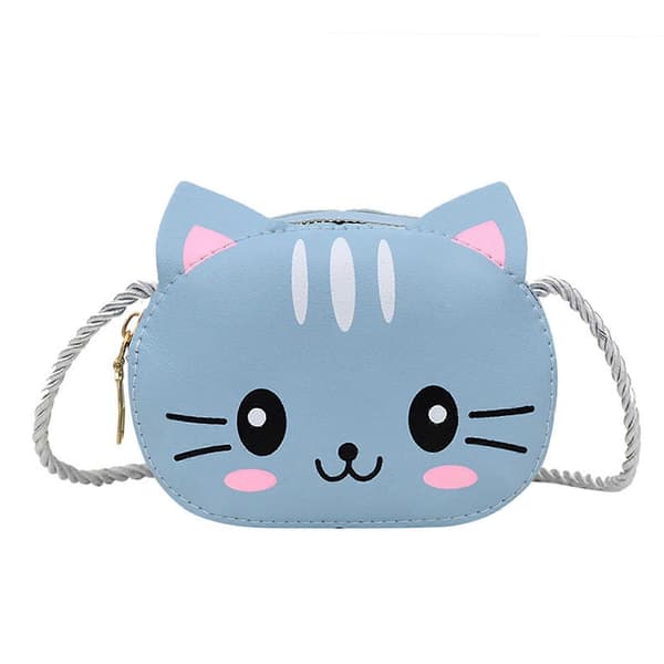 Söt myntväska för barn Tecknade djur Messenger Bag PU Läder Crossbody Bag