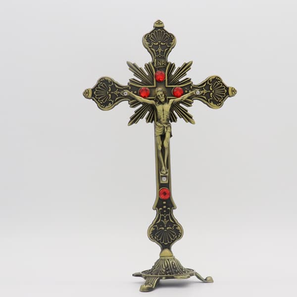 #Religiösa gåvor Jesus Kristus på korset Staty Bordskrucifix#