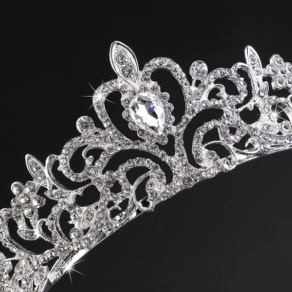 #Kristallkrona Brudtiara med Kam (1 stycke silver)#