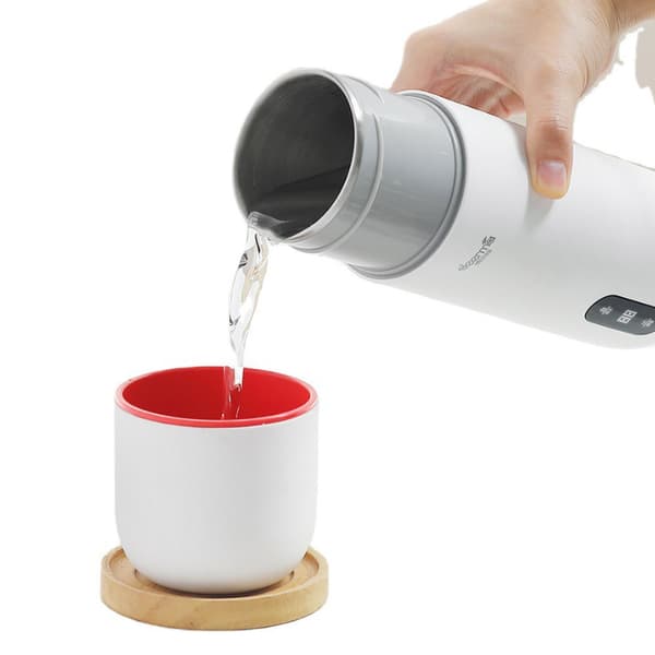 Vattenflaska 350ML Elektrisk vattenkokare Vattenkoka Touch Control Termoskoppar för utomhusresor