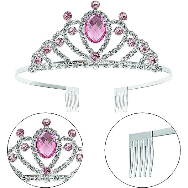 3 kpl Tyttöjen Tiarat Strassi Tiara Kristalli Panta Prinsessa Kruunuprinsessa