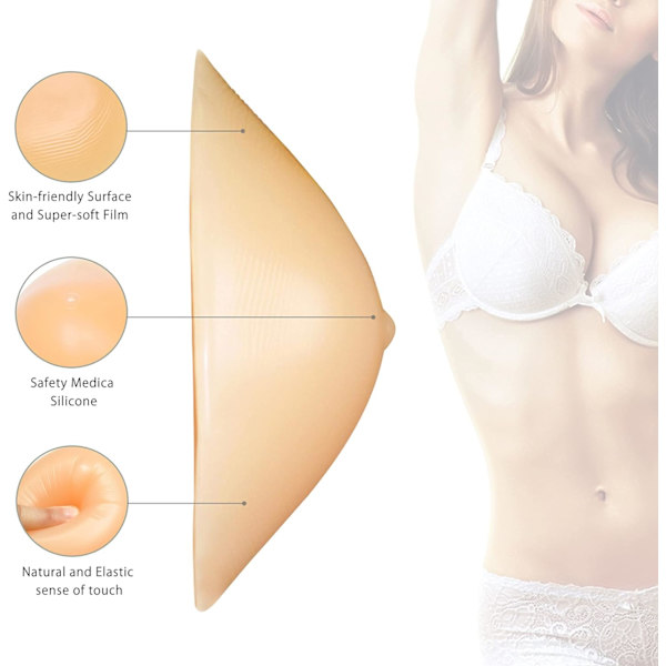 Silikon Brystform Mastektomi Protese Triangelform 250g