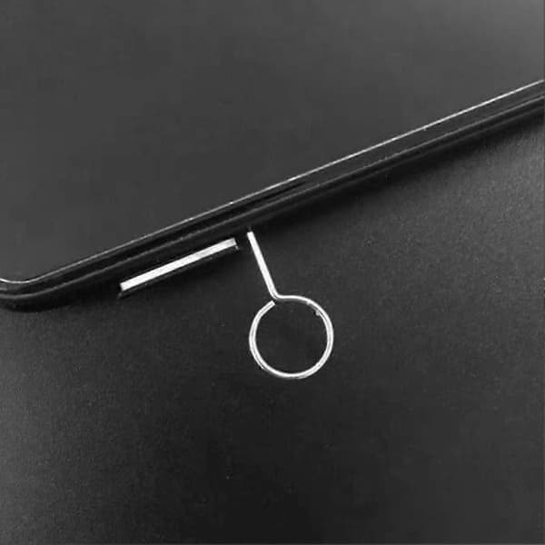 20 stk. SIM-kortfjerner Anti-tabt Bredt kompatibel Rund mobiltelefon SIM-kortnål til tablet