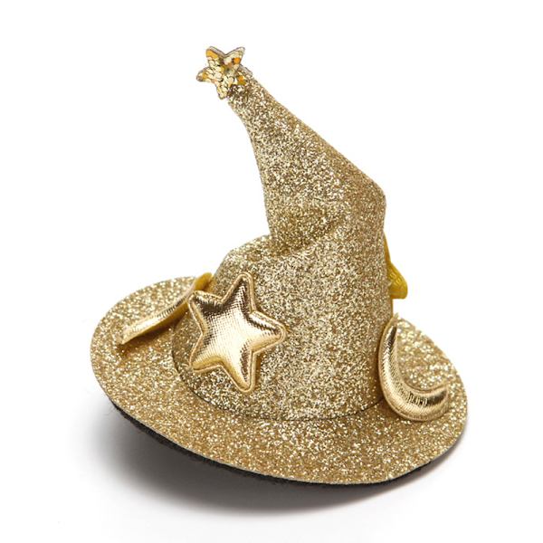 Halloween Koristeet Lapsille Velho Noitahattu Hiusneula Naamiaisrekvisiitta Hiusklipsit Pukeutumiseen Gold