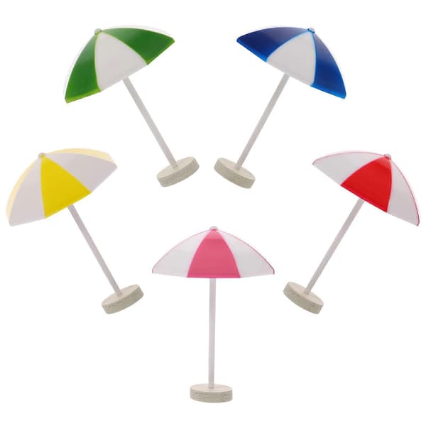 5 stk. mikrolandskapsparaplyer miniparaply DIY hawaiisk festminiatyrer
