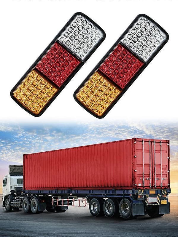 2 stk lastebil baklys 12V ABS-skall Enkel å installere tilhenger baklys